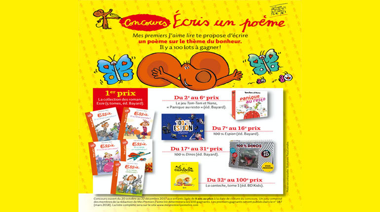 Annonce du concours "Écris un poème" édition 2017