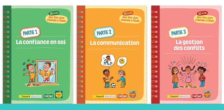 Mallette Pour bien vivre ensemble à l'école - 3 livrets : La confiance en soi - La communication - La gestion des conflits