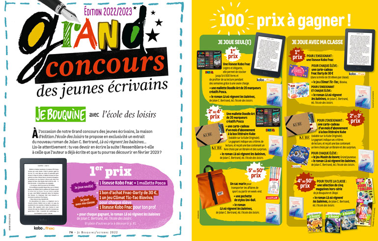 Comment participer au Grand concours des jeunes écrivains 2022-2023 ? 100 prix à gagner !