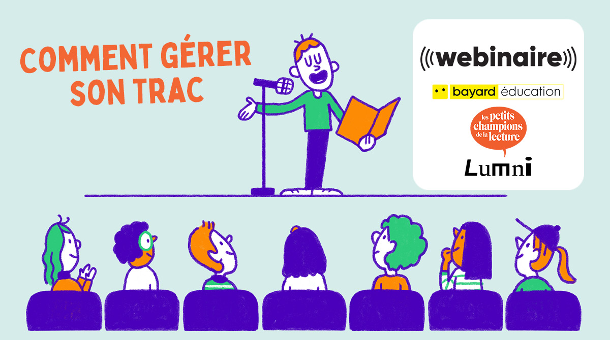 Webinaire sur la lecture à haute voix : comment gérer son trac - Illustration : Océane Meklemberg