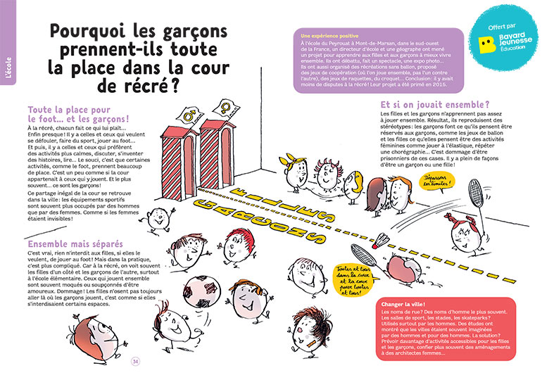 Cahier pas bête, l'égalité filles garçons.