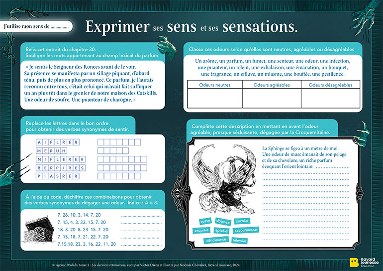 Fiche pédagogique 2 : Vocabulaire. “Agence Perdido” : un kit pédagogique pour étudier le livre en classe.