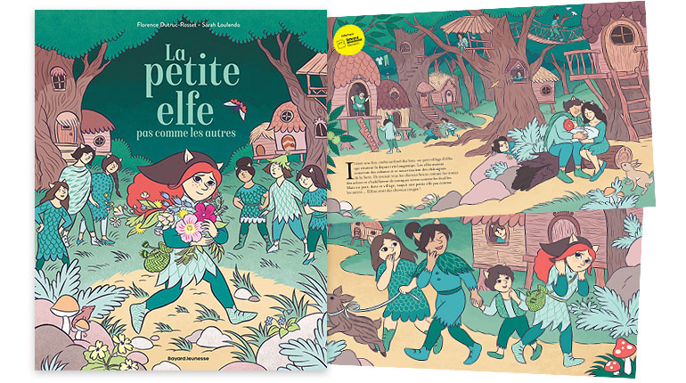 La petite elfe pas comme les autres. Couverture du livre + pages offertes.