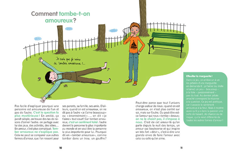 Comment tombe-t-on amoureux ? Le petit livre pour tout savoir sur l’amour; éditions Bayard Jeunesse.