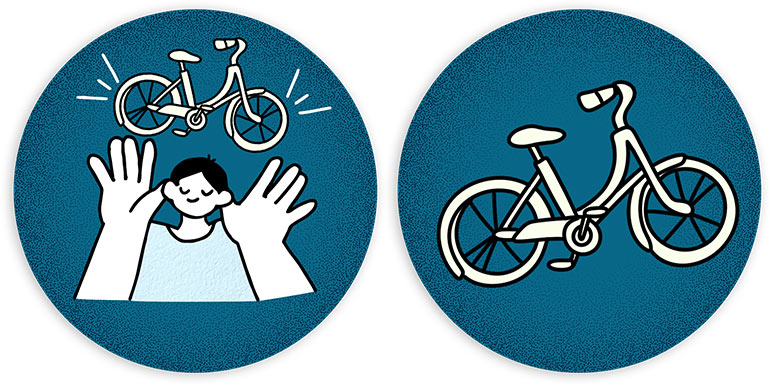6 gestes pour la planète. Je me déplace à vélo.