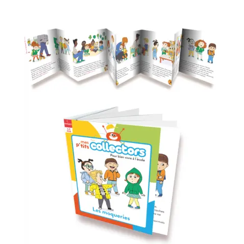 Livres-accordéons Mes P'tits Collectors&nbsp;: les moqueries.