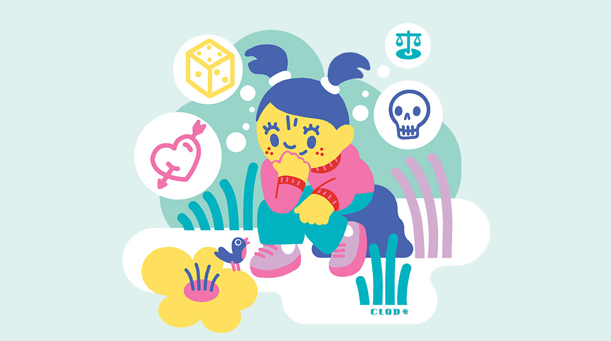 Philosophie en maternelle. Illustration : Clod. Pomme d'Api n° 719.