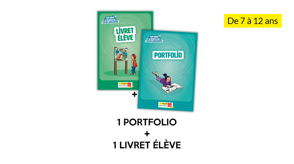 Livret élèves + portfolio. Mallette Explorer la richesse des textes explicatifs. Belgique.