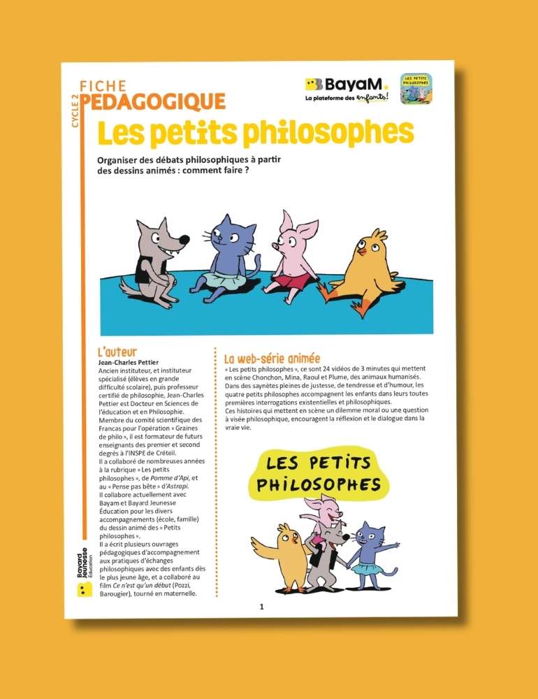 Fiche pédagogique Les Petits Philosophes.